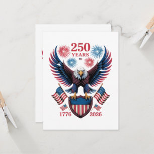 Convite Aniversário de 250 anos 250 Anos EUA 1776