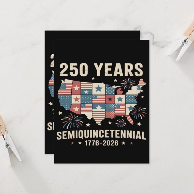 Convite Aniversário de 250 anos da Independência dos EUA (Frente/Verso In Situ)