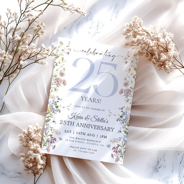 Convite Aniversário de 25 anos da Wildflower (Criador carregado)