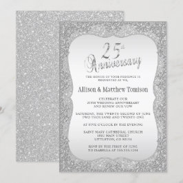 Convite Aniversário de 25 Anos de Casamento com Brilho Pra