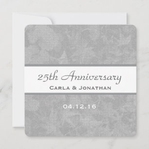 Convite Aniversário de 25 Anos de Casamento Folhas Pratead