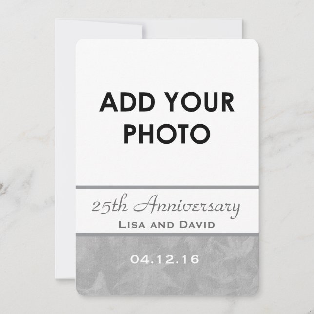 Convite Aniversário de 25 Anos de Casamento Folhas Silenci (Frente)