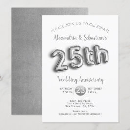 Convite Aniversário de 25 anos de Casamento Personalizado