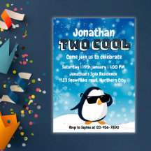 Aniversário de 2 anos do menino pinguim Two Cool