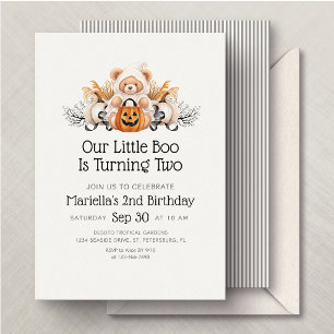 Convite Aniversário de 2 anos do Pequeno Boo no Halloween