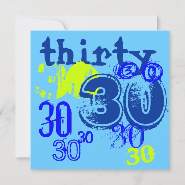 Convite aniversário de 30 anos (Frente)