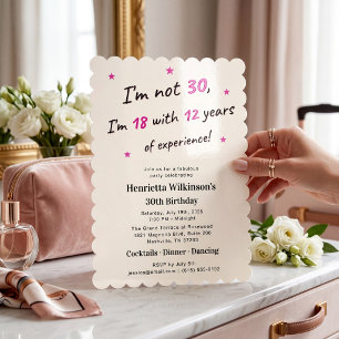 Convite Aniversário de 30 anos "18 Com 12 Anos de Experiên