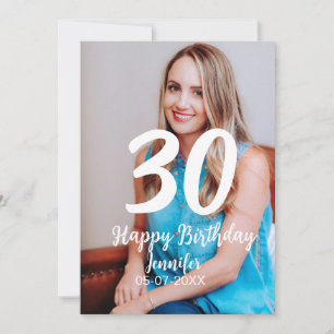 Convite aniversário de 30 anos adiciona nome data ano ano