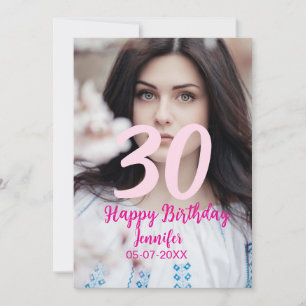 Convite aniversário de 30 anos adicionar nome data ano fot