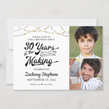 aniversário de 30 anos ANOS TRIMESTRAIS NAS Luzes 