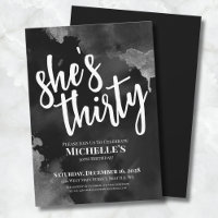 Aniversário de 30 anos branco preto