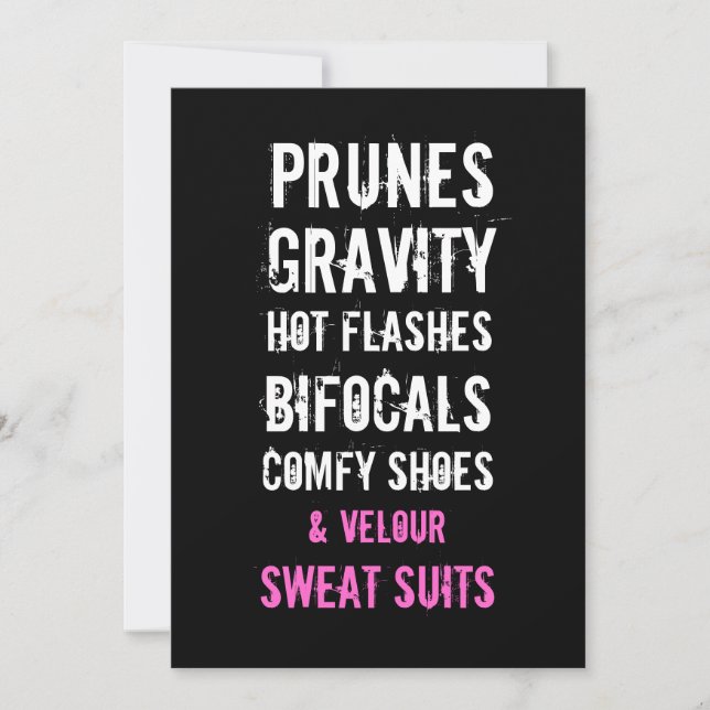 Convite aniversário de 30 anos - Chamadas e velhas senhora (Frente)