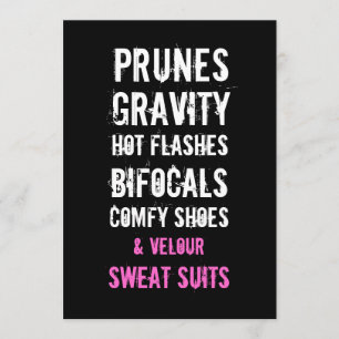 Convite aniversário de 30 anos - Chamadas e velhas senhora