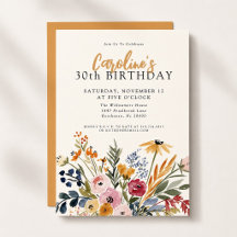Aniversário de 30 anos com Estilo Floral em Aquare