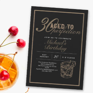 Convite Aniversário de 30 anos com Whiskey Envelhecido à P