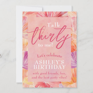 Convite aniversário de 30 anos Conversar Trinta para Mim C