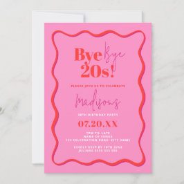 Convite aniversário de 30 anos Convide Bye Bye 20s Frontei