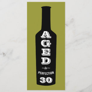 Convite aniversário de 30 anos convoca vinho envelhecido