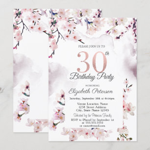 Convite Aniversário de 30 anos da Cherry Blossom
