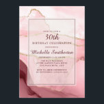 Convite Aniversário de 30 anos de Agate Dourado Marble Bur<br><div class="desc">Elegante e na moda cor-de-rosa,  burgundy e convite de festas aniversário de 30 anos mármore/agate de ouro para mulheres. O texto é personalizável,  então faça dele seu. Entre em contato conosco para obter ajuda com a personalização ou para solicitar produtos correspondentes.</div>