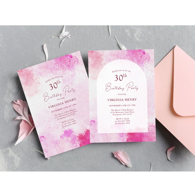 Convite Aniversário de 30 anos de Aquarela (Criador carregado)