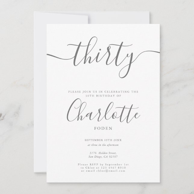 Convite Aniversário de 30 anos de assinatura (Frente)