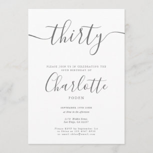 Convite aniversário de 30 anos de assinatura