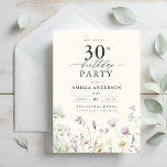 Convite Aniversário de 30 anos de Caligrafia Floral do Jar<br><div class="desc">Celebre em estilo com um convite para aniversário de 30 anos de caligrafia floral de jardim, perfeito para um evento de marco. Com designs florais vibrantes e caligrafia elegante, este convite dá um tom caprichoso mas sofisticado para a sua celebração. O tema do jardim exuberante combina beleza natural com uma...</div>
