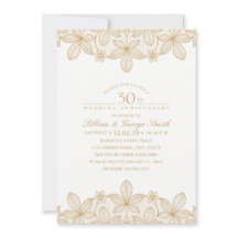 Aniversário de 30 anos de Casamento Renda Dourada