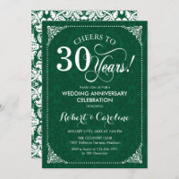 Aniversário de 30 anos de Casamento Verde Esmerald