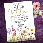 Convite aniversário de 30 anos de Flores bonito<br><div class="desc">Bonito Convite À aniversário de 30 anos de Flores Selvagens Para Mulheres. Fácil De Alterar O Texto De Exemplo Para Si, Clicando Em Personalizar Este Modelo. Clique Em Editar Na Ferramenta Design Para Alterar O Tipo De Fonte, A Cor Da Fonte, O Tamanho Da Fonte Ou Para Adicionar/Excluir/Alterar O Texto...</div>