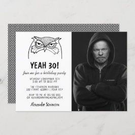 Convite Aniversário de 30 anos de Foto Engraçado
