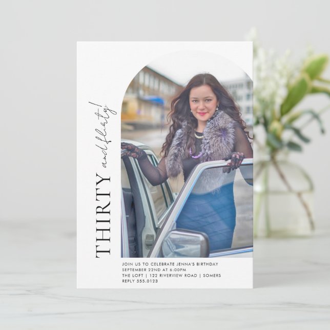 Convite Aniversário de 30 anos de Fotografia Central de Ar (Em pé/Frente)