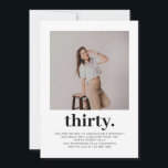 Convite Aniversário de 30 anos de Fotografia Mínima Simple<br><div class="desc">Convite para aniversário de 30 anos de Fotografia Mínima Simples</div>