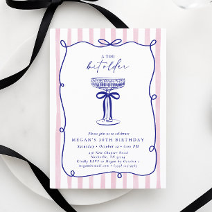 Convite Aniversário de 30 anos de Frame Wavy Whimsical Tin