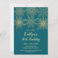 Aniversário de 30 anos de inverno Dourado de Teal 