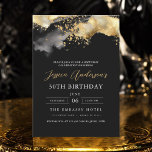 Convite Aniversário de 30 anos de Script Dourado e Preto M<br><div class="desc">Comemore a fazer 30 anos de estilo com um Convite de Aniversário Dourado e Preto para Script Minimalista! Apresentando sotaques negros e dourados, tipografia elegante da escrita, e um design limpo e moderno, este convite dá o tom para uma celebração sofisticada. Perfeito para qualquer lugar, de salões quentes a encontros...</div>