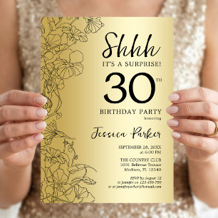 Convite aniversário de 30 anos de Surpresa Dourada