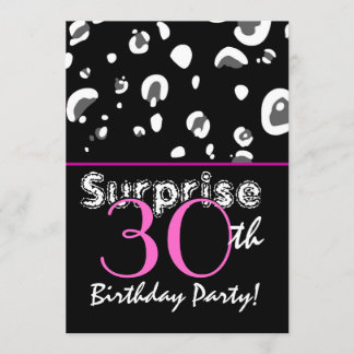 Convite aniversário de 30 anos de SURPRESA, Leopardo Negro