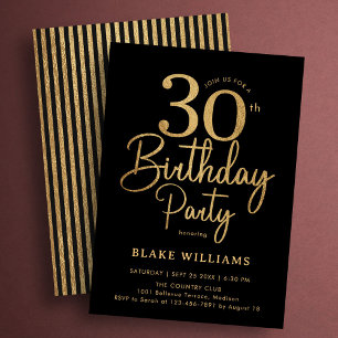 Convite Aniversário de 30 anos do Black Gold