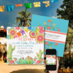 Convite Aniversário de 30 anos do Fiesta Margarita Cactus<br><div class="desc">CONVITE DE ANIVERSÁRIO! Você pode mudar o ano de nascimento facilmente para a idade da sua honraria especial. Trata-se de um convite para adultos, chamado Fiesta Margarita, em formato quadrado (também está disponível na coleção um design vertical e horizontal). Mão pintada em aquarela com elementos de fiesta mexicanos brilhantes e...</div>