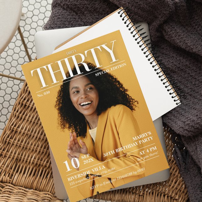 Convite Aniversário de 30 anos do jornal Dirty 30 Magazine (Criador carregado)