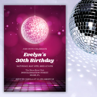 Convite Aniversário de 30 anos do Partido do Disco Rosa Mo