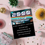Convite aniversário de 30 anos do partido retro na década<br><div class="desc">Junte-se à Celebração: Bons Convites de Aniversário do Partido 2000!" Prepare-se para entrar em uma máquina do tempo enquanto o transportamos de volta para a na moda e a era divertida dos anos 2000. Esses convites são sua passagem para uma festa de aniversário cheia de nostalgia, com um design que...</div>