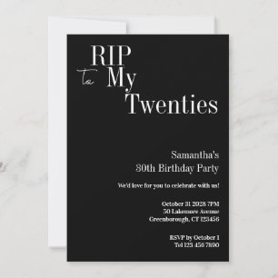 Convite ANIVERSÁRIO DE 30 ANOS do RIP 200 preto e branco