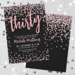 Convite Aniversário de 30 anos Dourada Elegante<br><div class="desc">Apresentando um convite de festas chic e comemorativo, perfeito para marcar este marco especial no estilo. O elegante design apresenta uma mistura de bugigangas prateadas, adicionando um toque de diversão e festividade. No topo, "Trinta" é exibido com destaque na caligrafia em negrito, definindo o tom para uma celebração inesquecível. O...</div>