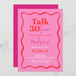 Convite aniversário de 30 anos Fale 30 Para Mim, Fronteira