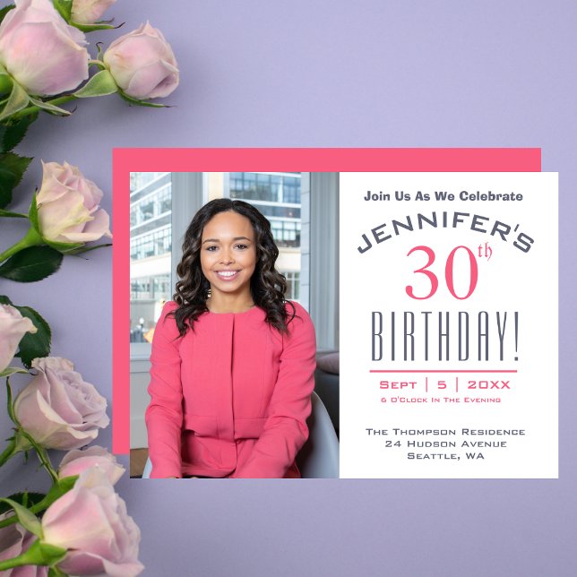 Convite aniversário de 30 anos - Festa de Fotografia (30th Birthday - Photo Party Invitation)