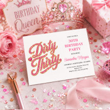 Aniversário de 30 anos Glitter Ouro Rosa Sujo