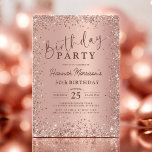 Convite Aniversário de 30 anos Metálico Elegante Dourado G<br><div class="desc">Comemore a fazer 30 anos de estilo com este Elegante Rosa Metálico, Dourado Convite à aniversário de 30 anos Glitter! Com um espantoso acabamento metálico de ouro rosa e sotaques brilhantes, esse convite exude sofisticação e elegância, fazer perfeito para uma comemoração de aniversário chic. Quer você esteja planejando uma festa...</div>